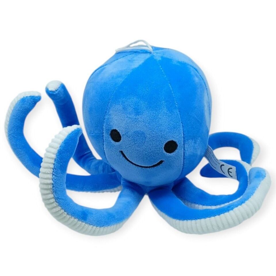 Peluş Sevimli Ahtapot 30 cm - Mavi