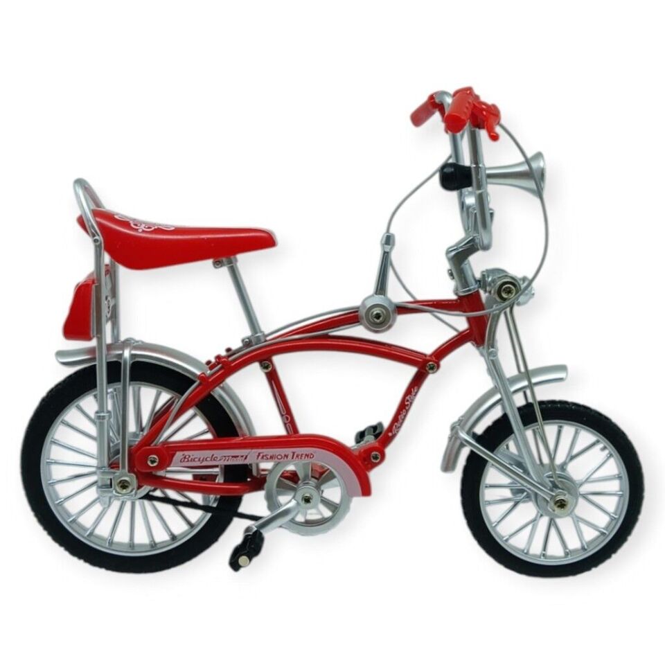 Model Araçlar -1:8 Metal Retro Pinokyo Bisiklet - Die -Cast 17 cm - Kırmızı