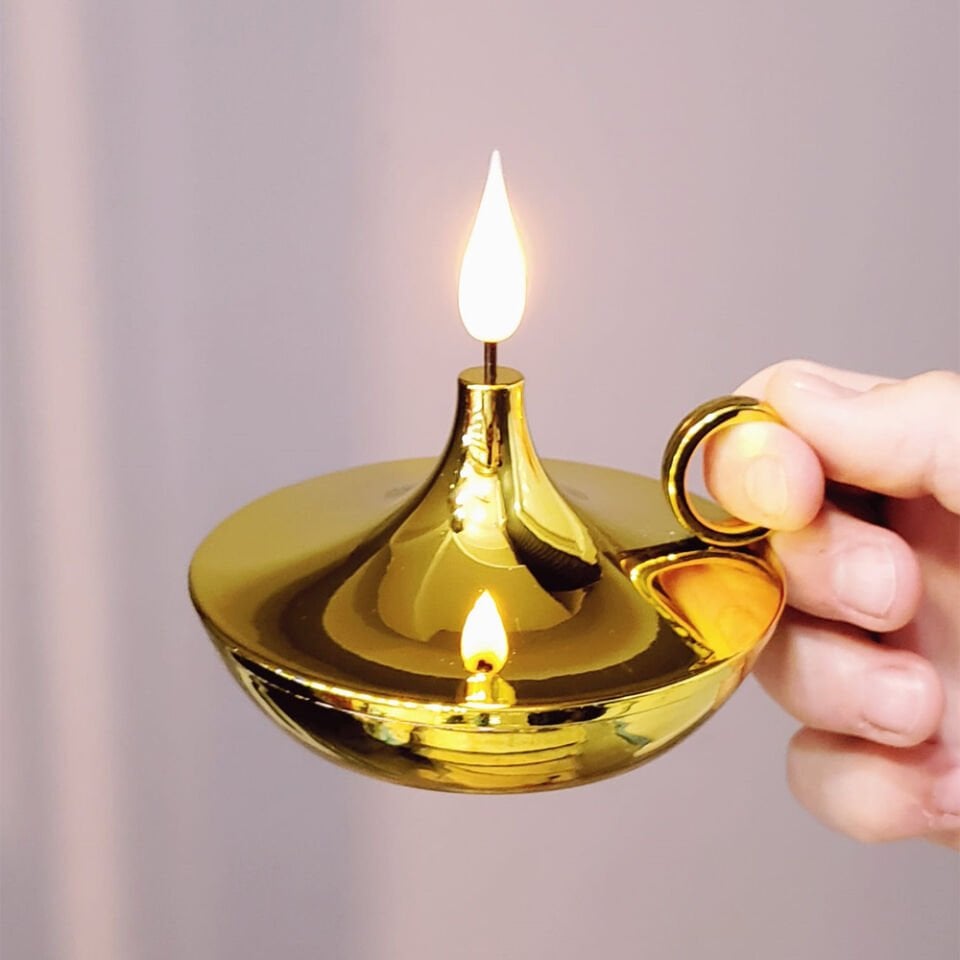 Dekoratif Gold Pilli Mum Lamba