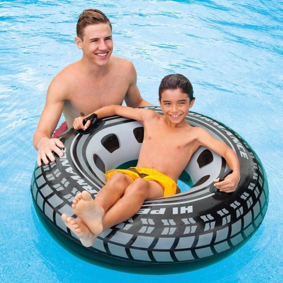 Intex Tutunmalı Deniz Simiti Araba Lastiği Desenli 114cm - 56268