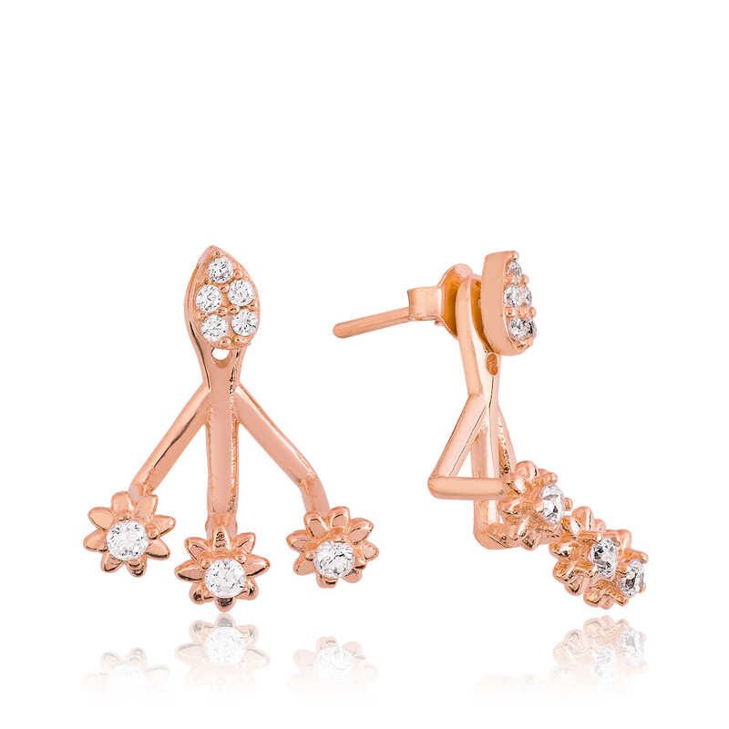 925 Ayar Gümüş Sihirli Çiçek Küpe Ea1160136 (1077)