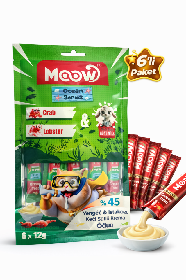 Ocean Series Yengeç & Istakozlu Keçi Sütlü Kedi Krema Ödülü 6x12g