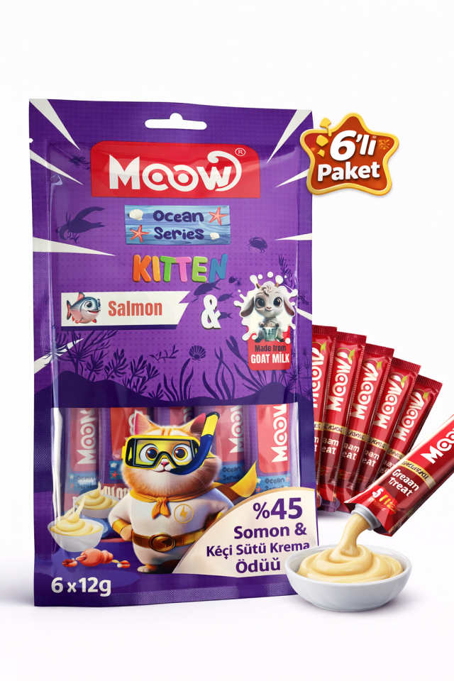 Somonlu Keçi Sütlü Yavru Kedi Krema Ödülü 6x12g