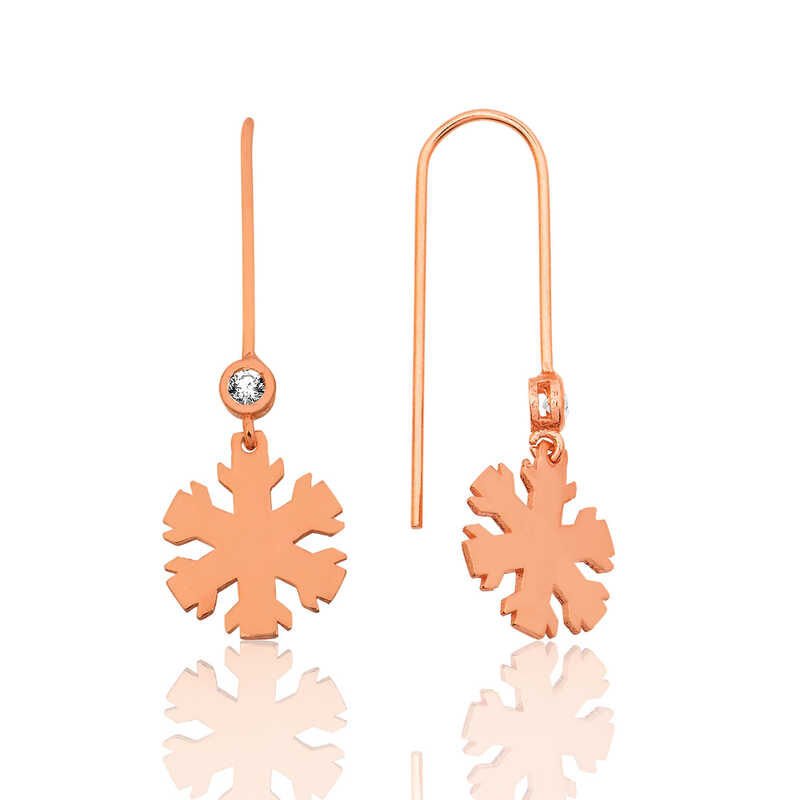 925 Ayar Gümüş Kar Tanesi Küpe Ea1160168 (1077)