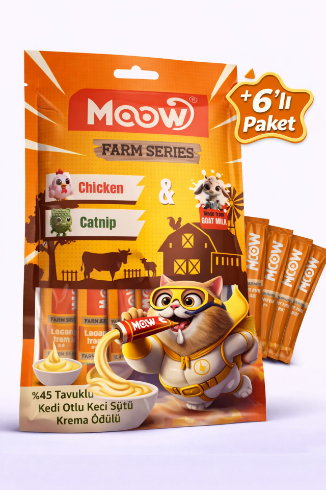 Tavuklu Kedi Naneli Keçi Sütlü Kedi Krema Ödülü 6x12g