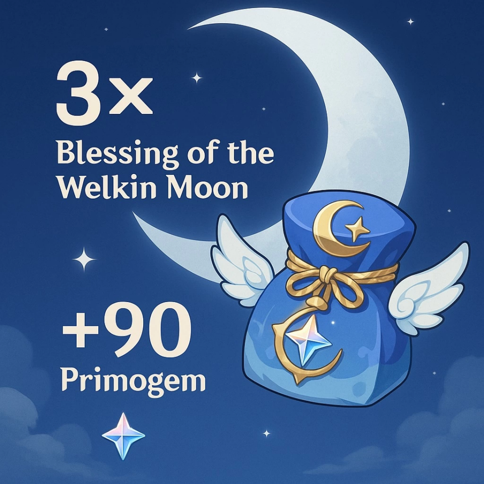 3 X Blessing Of The Welkin Moon