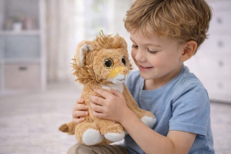Peluş Cam Gözlü Hayvanlar 25 cm - Aslan