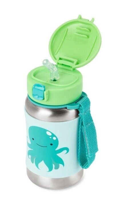 Skip Hop Zoo Pipetli Paslanmaz Çelik Suluk 350 ml Ahtopot Ahtopot