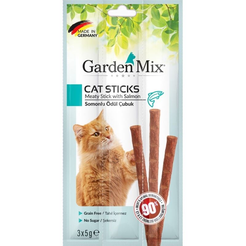 Gardenmix Somonlu Kedi Stick Ödül 3*5g