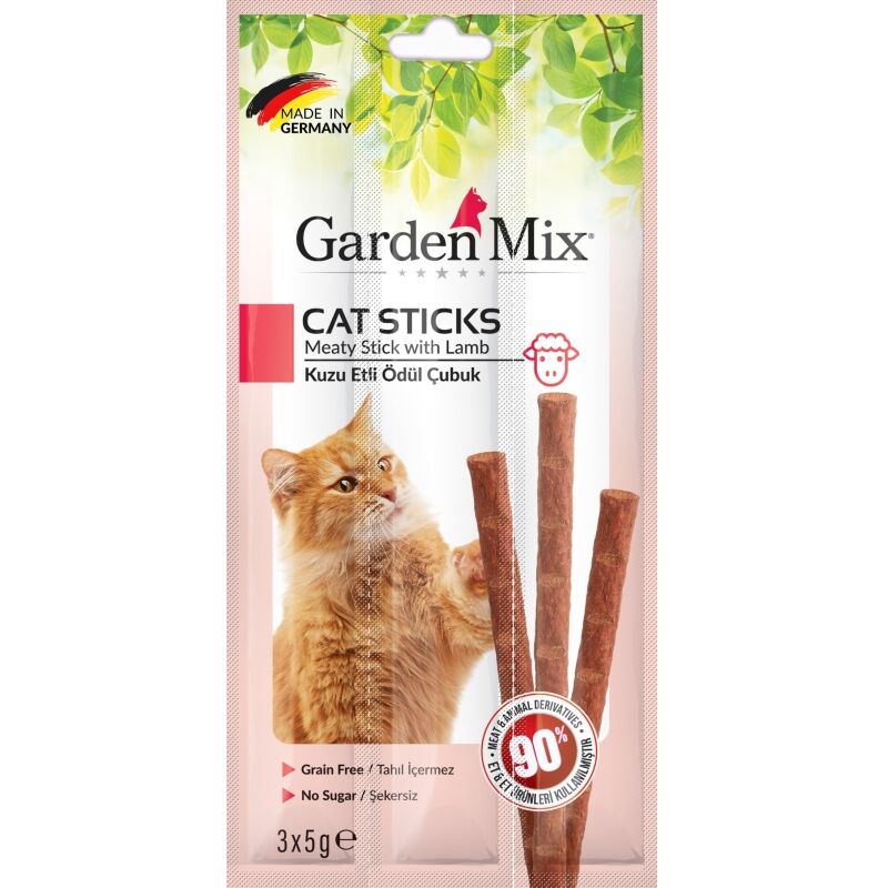 Gardenmix Kuzu Etli Kedi Stick Ödül 3*5g