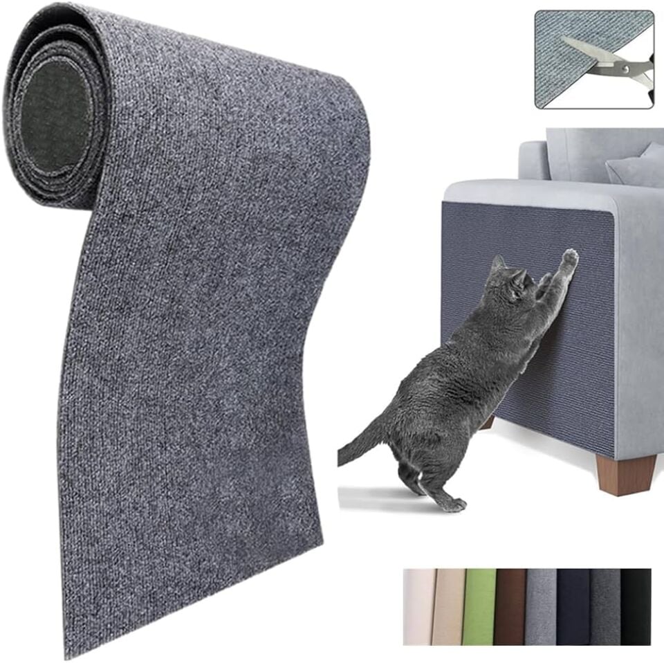 Kedi Tırmalama Halısı 30x98 cm – Koltuk Duvar Yer Kullanımlı Yapışkanlı Tırmalama Matı