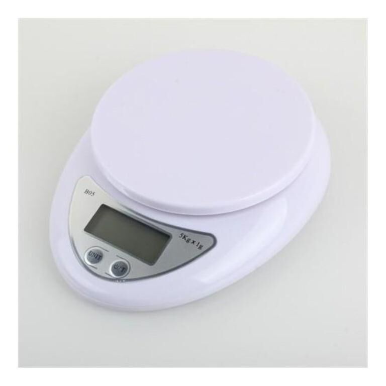 Hazneli Lcd Ekran Hassas Ölçüm Sensörlü 5 Kg Kapasite Dijital Mutfak Terazisi Tartısı (1077)
