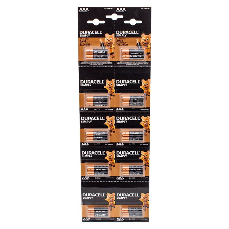1.5V İnce AAA 20'li Alkalin Pil LR03/MN20 (1077)
