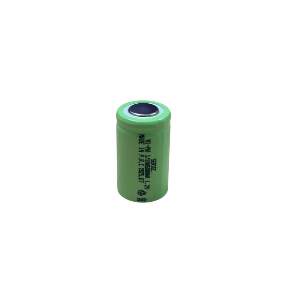 1.2V 500 Mah  1/2Aa  Nimh Şarjlı Pil  (Başsız / Flat Head) (1077)