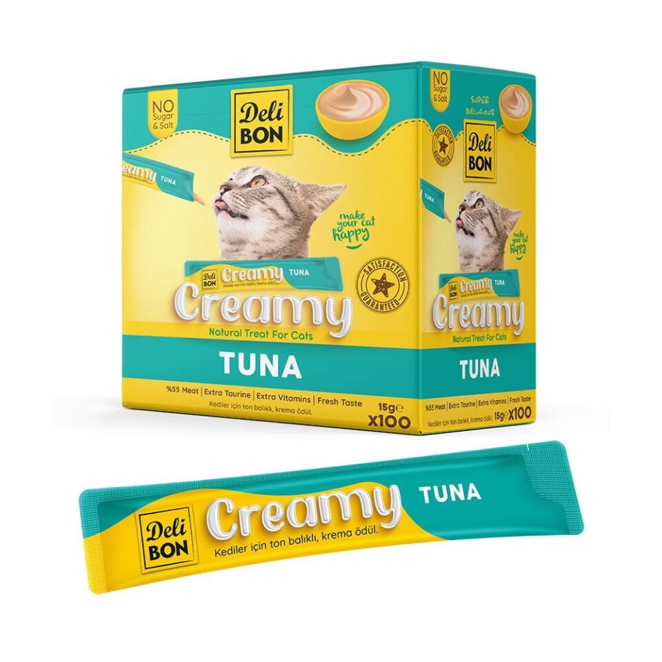 Delibon Krema Kedi Ödül Maması 15g 1 Adet Ton Balıklı
