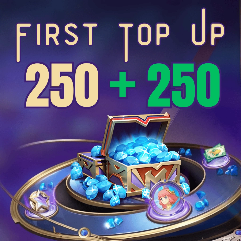 MLBB 500 Diamonds ( 250 + 250 Bonus) First Top Up Malezya