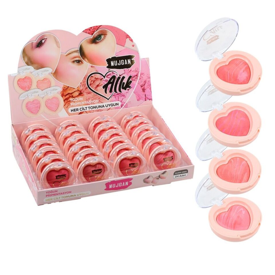 4'lü Kalp Allık Blush Seti