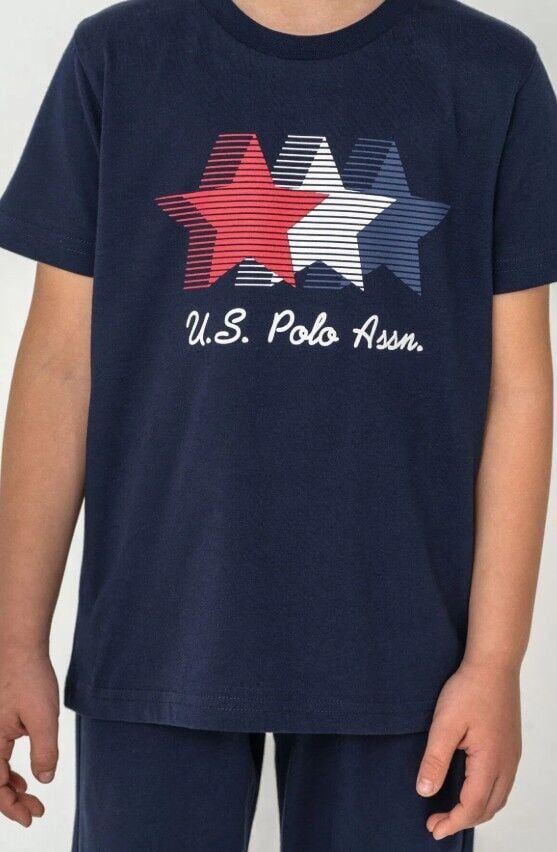 U.S. Polo Kısa Kol Pijama Takım US2441-4 Lacivert 7-8 Yaş - Lacivert