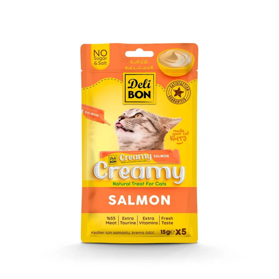 Delibon Krema Kedi Ödül Maması 15g 5 Adet Somonlu