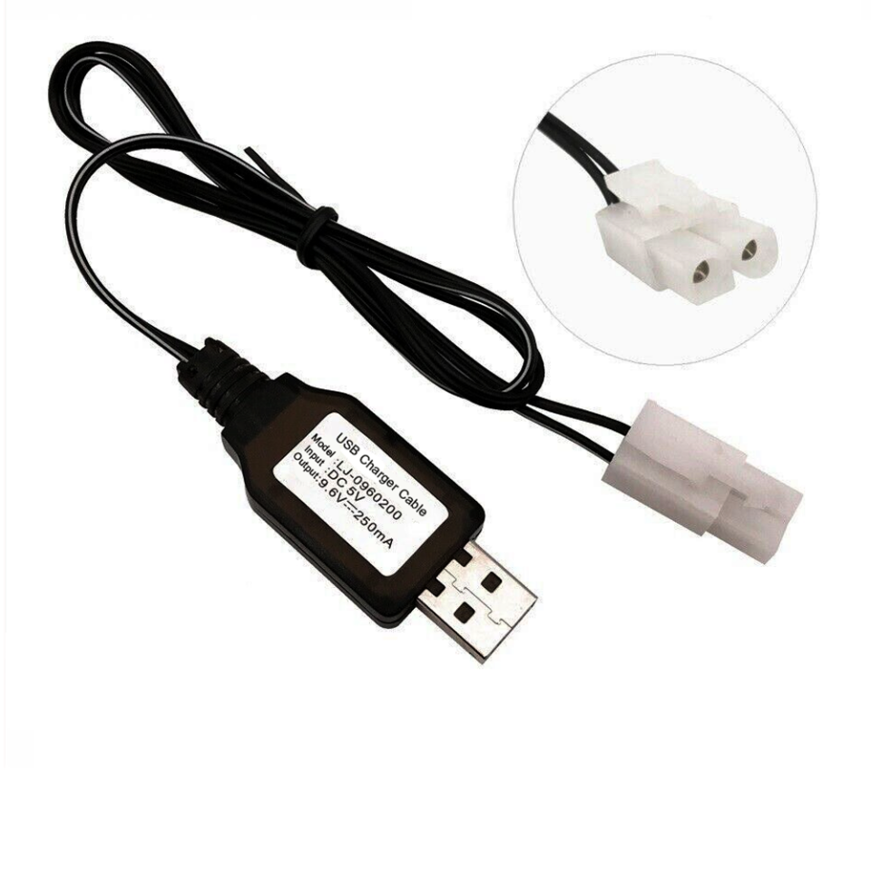 9.6V Nıcd / Nımh Oyuncak Bataryası Usb Şarj Kablosu (1077)