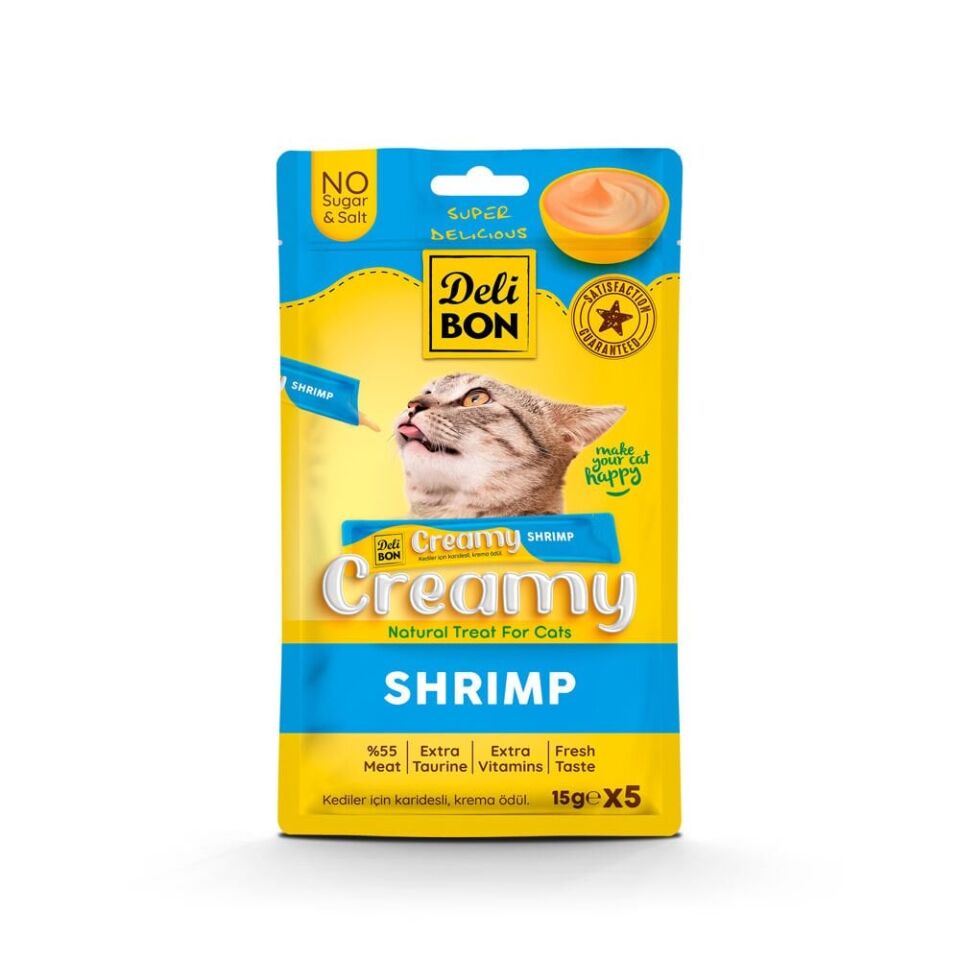 Delibon Krema Kedi Ödül Maması 15g 5 Adet Karidesli