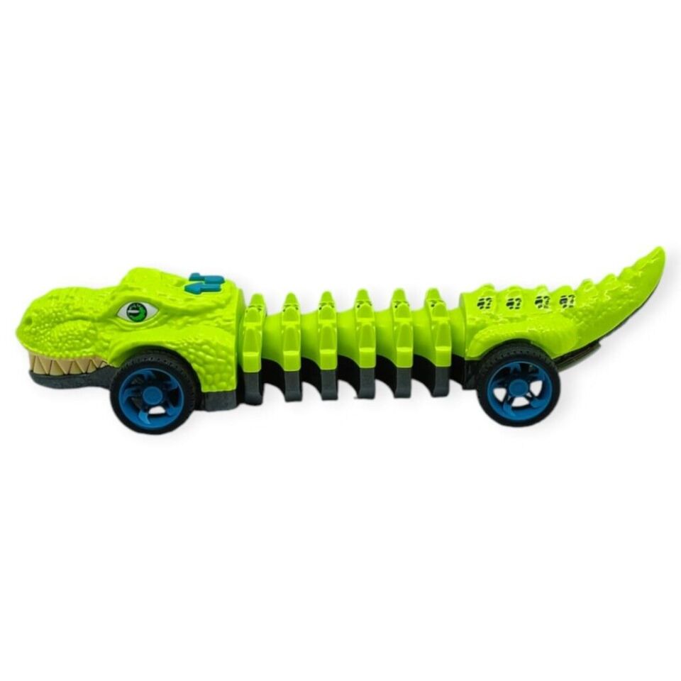 Timsah Araba - Otomatik Hareketli Sesli Işıklı 32 cm - Açık Yeşil Timsah