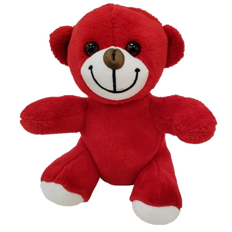 Sevimli Kırmızı Peluş Oyuncak Ayı