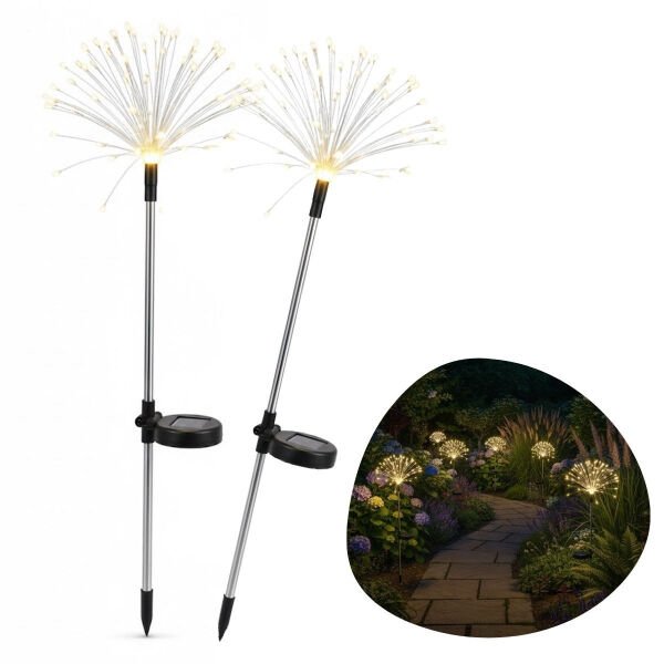 2 Adet Saçak Model Sensörlü Solar Bahçe Lambası