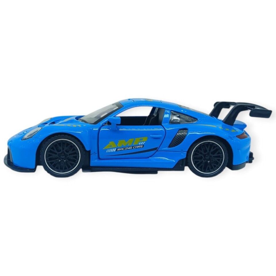 Sesli Işıklı Spor Araba 15 cm - 3291D - Mavi