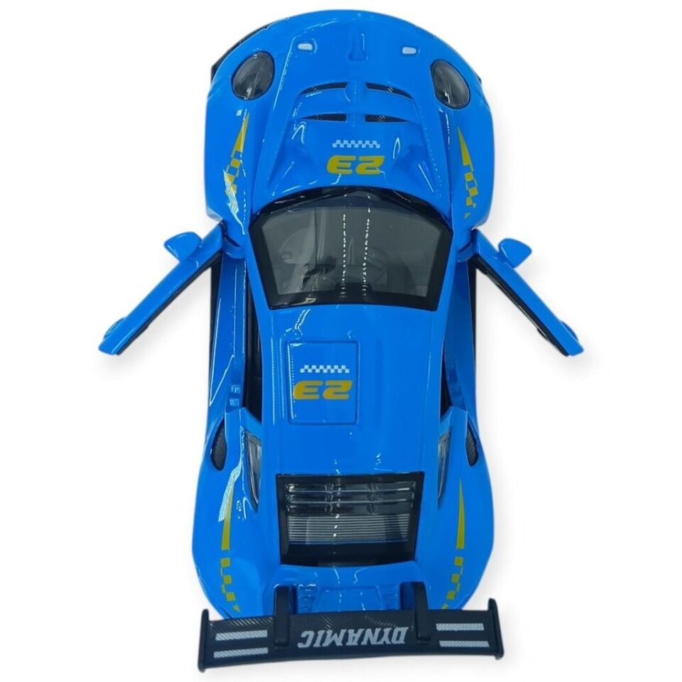 Sesli Işıklı Spor Araba 15 cm - 3291D - Mavi