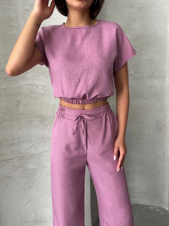 Bluz pantolon takım s255057 XL - Gül