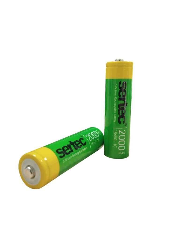 18650 3.7V 2000 Mah 1C Liıon Şarjlı Pil Başlı (1077)