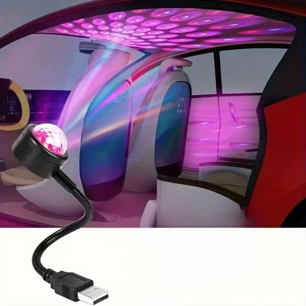 Sese Duyarlı USB Araç İçi Ambiyans Işığı