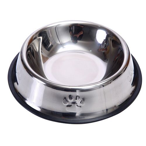 Karamelpet  Pati Desenli Çelik Mama ve Su Kabı 6 Oz 200 ml 15 cm
