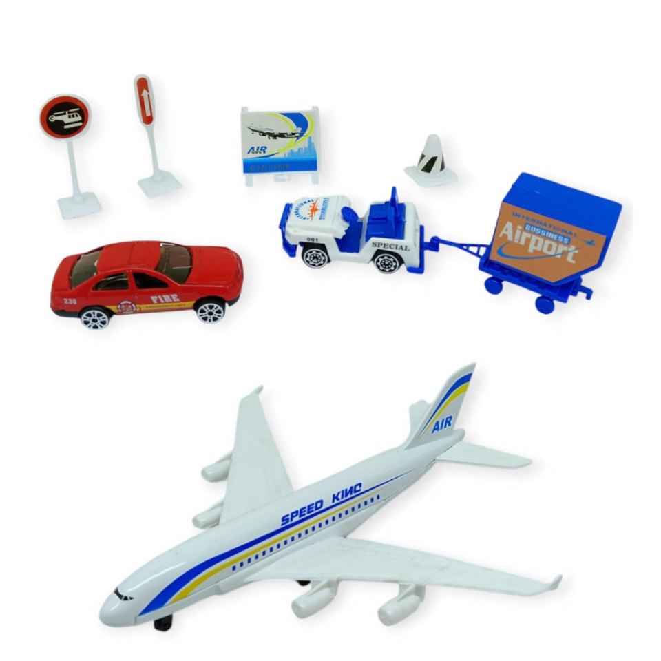 Havaalanı Seti Metal Arabalı - 89730 - Arabalı Set