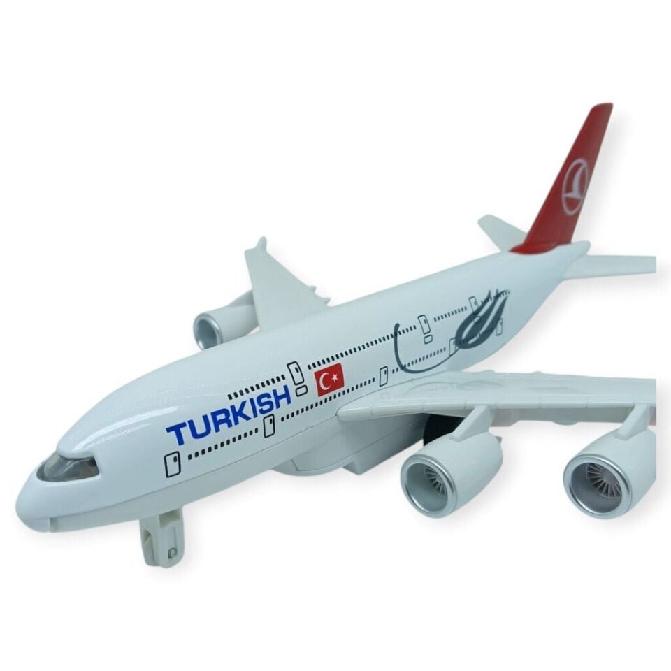 Çek Bırak Metal Yolcu Uçağı - 21 cm - Büyük Boy