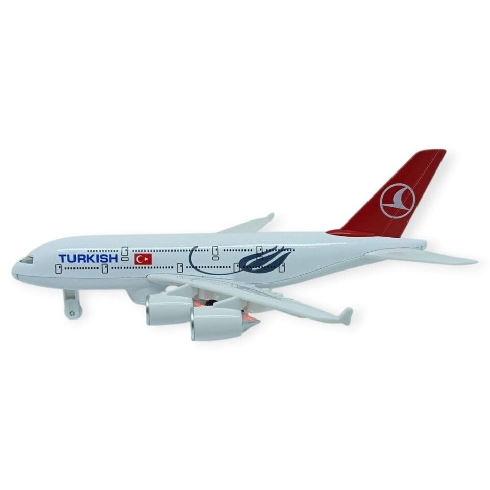 Çek Bırak Metal Yolcu Uçağı - 21 cm - Büyük Boy