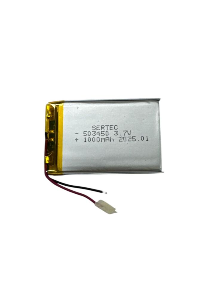503450 3.7V 1000 Mah Lipolymer Pil Devreli/1.5A (1077)
