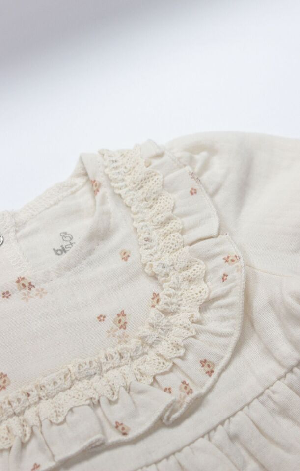 Bistyle 2li Takım Müslin Daisy Flowers 14130 Somon