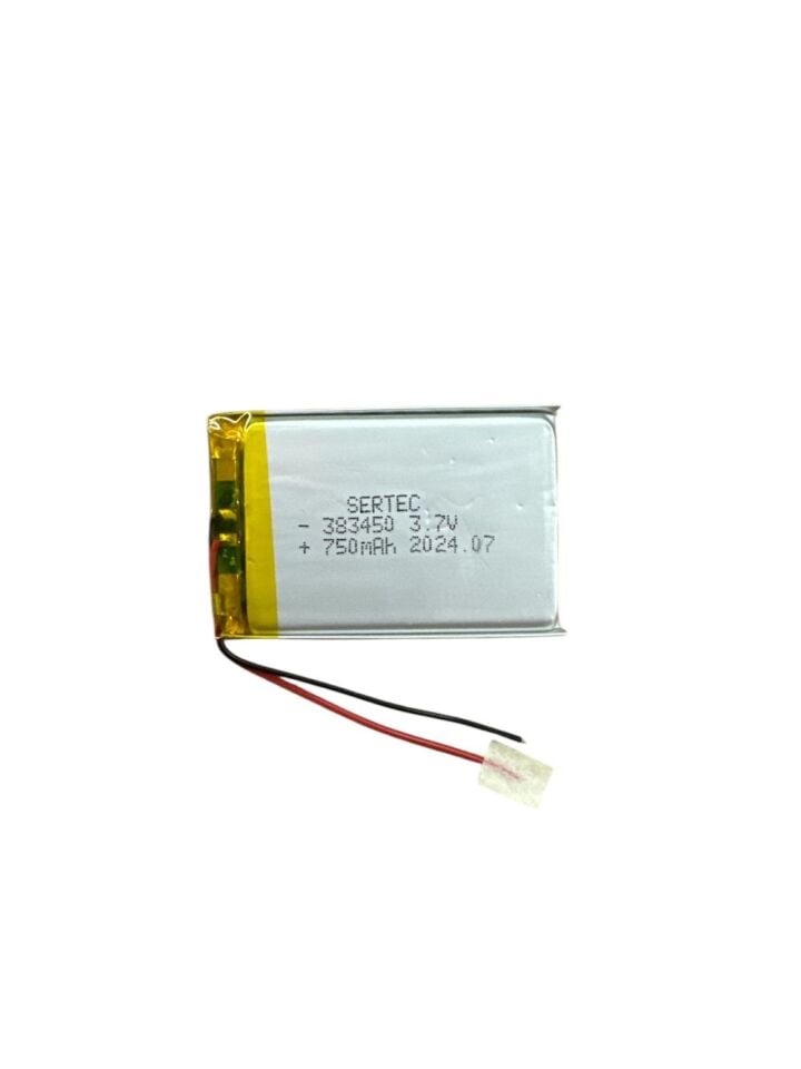 383450 3.7V 750 Mah Lipolymer Pil Devreli/1.5A (1077)
