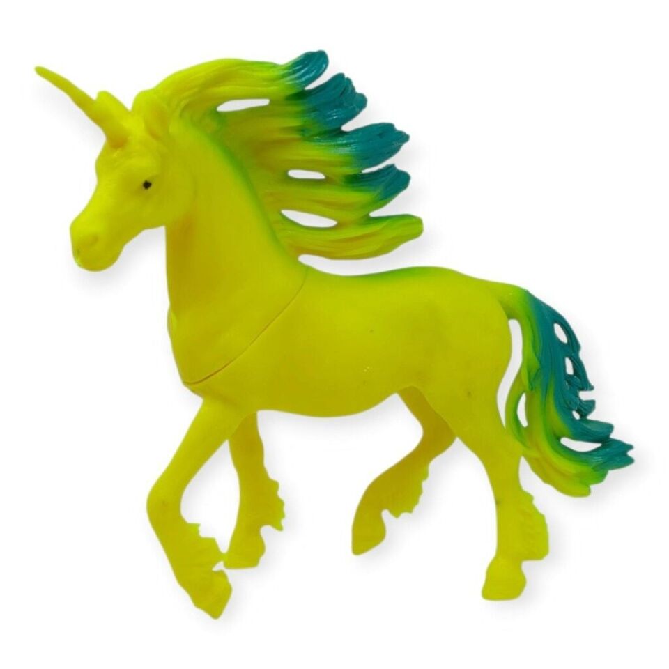 Çiftlik Hayvanları Serisi - Efsanevi Unicorn 12 cm - Sarı - Yeşil