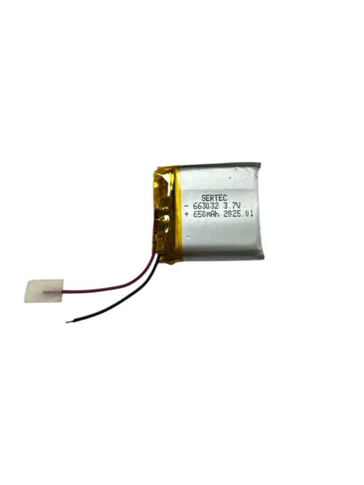 663032 3.7V 650Mah Lipolymer Pil Devreli/1.5A (1077)