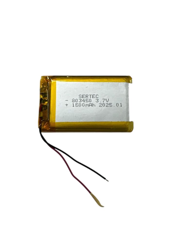 803450 3.7V 1500Mah Lipolymer Pil Devreli/1.5A (1077)