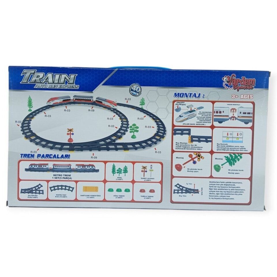 Tren Seti 40 Parça Express Tren 308 cm Ray - 2934A-11