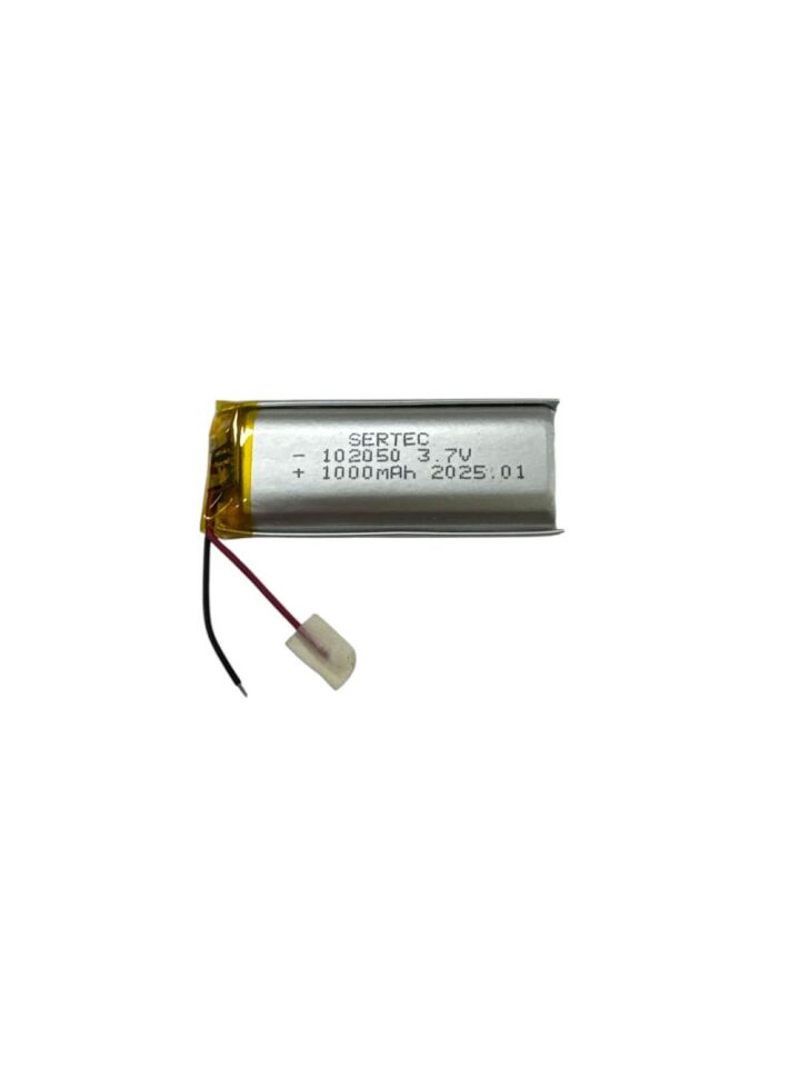 102050 3.7V 1000Mah Lipolymer Pil (Devreli/1.5A) (1077)