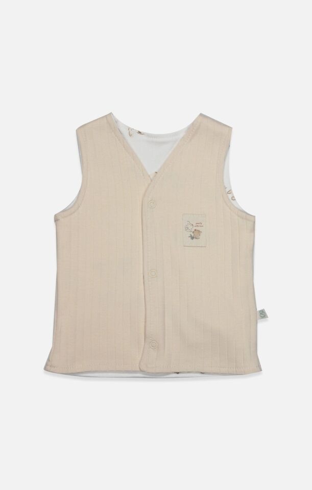 Bistyle Yelek Çift Taraflı With You Family 18113 Bej