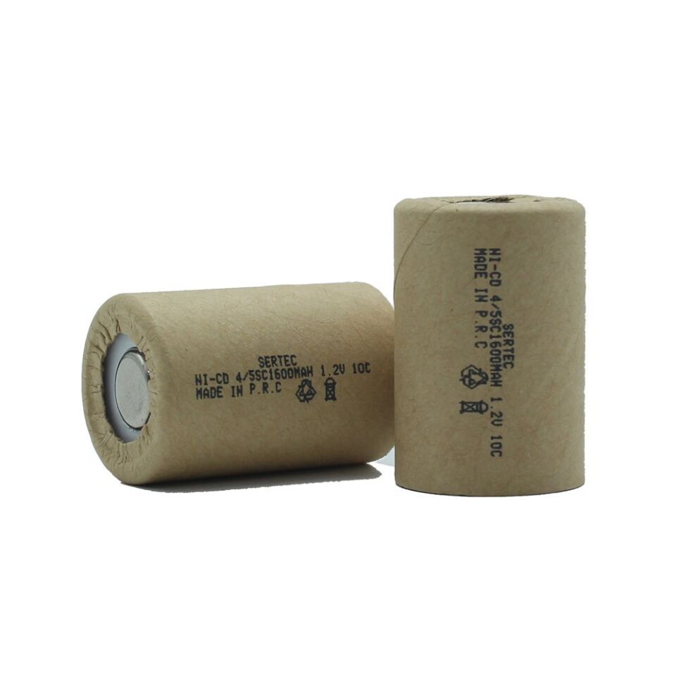 1.2V Nicd  4/5 Sc 1500 Mah Kağıt Şarjlı Pil 10C Başsız/Flat Head (1077)