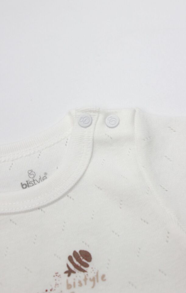Bistyle Body Yarım Kol Ocean And Starfish 17182 Ekru