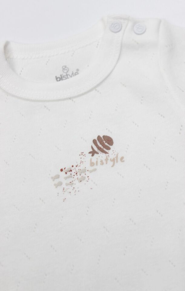Bistyle Body Yarım Kol Ocean And Starfish 17182 Ekru