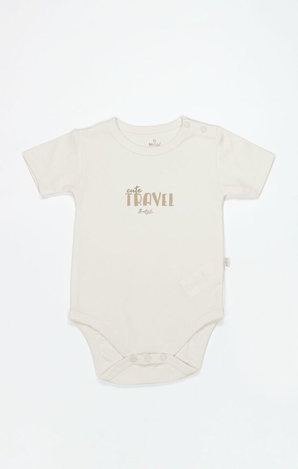 Bistyle 3lü Body Yarım Kol Travel Clasic Kutulu 17162 Ekru